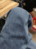 唐狮（TonLion）2025女牛仔裤高腰宽松阔腿裤百搭复古裤 复古蓝/一批 26 实拍图