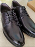 百思图通勤商务皮鞋舒适牛皮男士正装鞋婚鞋25002AM5黑色（经典款）38 实拍图