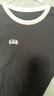 GAP女装2025春季新款刺绣logo撞色圆领修身短袖T恤上衣美版727444 黑色 XXS 美码  S亚洲码160/80A 实拍图