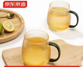 京东京造 玻璃杯 耐热泡茶水杯子锤纹凉水咖啡杯300ml*2 实拍图