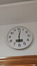 北极星（POLARIS）钟表挂钟客厅家用静音时钟现代挂墙简约挂表2025新款石英钟 【静音机芯】日历款-白色 12英寸（直径30.5厘米） 实拍图