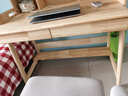风叶青青北欧实木书桌椅套装可升降小学生学习桌写字桌卧室家用办公电脑桌 原木色（实木单桌） 100cm*60cm*75cm双抽屉 实拍图