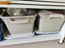 箱居塑料收纳箱大号衣物整理箱搬家箱储物箱带轮特大号玩具被子打包箱 2只装60#【38*27*20】 实拍图