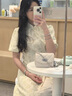 丹珠娜（DanZhuNa）新中式连衣裙女装2025夏季新款气质改良国风少女旗袍改良裙子夏天 杏绿色（无饰品） M 实拍图