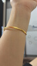 周六福5D硬金足金黄金手镯女莫比乌斯环计价A1010966 约7.72g 56mm 礼物 实拍图