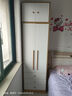 白浅衣柜卧室对开门衣柜实木组合现代简易家用柜子收纳儿童衣柜 60主柜+顶柜 实拍图