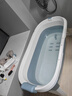 益伟泡澡桶大人可折叠浴缸全身成人洗澡大号加厚浴桶家用沐浴儿童澡盆 1.3米【无盖+按摩滚轮】 实拍图