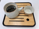赏福茶盘家用轻奢现代小型沥储水式茶台功夫茶具竹茶盘简约托盘 正方盘-黑（小） 【尺寸看图标注】 实拍图