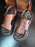 富贵鸟凉鞋男真皮夏季新款皮凉鞋男透气沙滩鞋高档凉拖鞋外穿头层牛皮 FG0160棕色 41 晒单实拍图