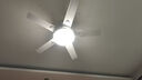奥克斯风扇灯大尺寸静音家用吸顶一体铁艺客厅餐厅饭2026年新款吊扇灯 42寸白色-变频-(遥控)48W 实拍图