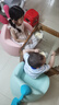 ZRYZ儿童沙发宝宝婴幼儿卡通可爱小沙发幼儿园阅读角靠背学坐小椅子 大号浅蓝恐龙（1-12岁） 海绵 实拍图