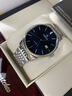 歐米茄瑞士认证手表男士机械表大方时尚镶钻奢华高档超薄专用男表 本色蓝面 实拍图