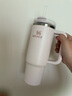 STANLEY巨无霸吸管杯水杯保温杯大容量不锈钢杯子车载办公887ML-晶粉色 实拍图