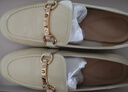 百思图春季商场同款时尚潮流通勤乐福鞋女单鞋WEF61AA3 米白 36 实拍图