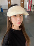 MITHAOL KUSC夏季网红空顶女帽韩版防晒遮阳帽时尚纱网仙气出游太阳帽 黑色 生日礼物送女朋友 实拍图