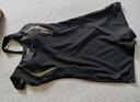 李宁（LI-NING）泳衣女专业训练连体平角游泳衣女士时尚大码泳装011 黑金 XL  实拍图