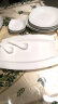 瓷秀源 纯白骨瓷盘子陶瓷碟子菜盘饭盘牛排盘西餐盘简约瓷器可定制 12英寸日式鱼盘1个 直径 31cm 实拍图