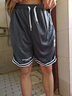 布恩普短裤男夏季2025新款篮球运动薄款中裤男生冰丝速干休闲五分裤子 黑色 深灰色（主图款2件装） XL 【建议体重120-140斤左右】 实拍图