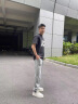 杉努裤子男士春夏季薄款休闲学生宽松大码运动束脚青少年卫长裤 K02灰色常规（松紧） XL 实拍图