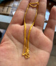 金至尊（3D-GOLD)黄金项链女锁骨链W扣999足金素链链子送女友老婆生日礼物计价 金重4.39克-NB01000320-42.5 实拍图