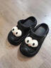 梵昇昱洞洞鞋女2026夏季外穿居家踩屎感海边沙滩厚可爱底包头拖鞋凉拖 黑色洞洞鞋【搞怪大眼】 跟高3cm 36-37 偏小一码 实拍图