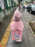 牧萌儿童雨衣带书包位男童女童女孩加长全身学生雨披 粉美人鱼 3XL 实拍图