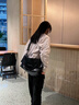 SHIZIYOUA2025潮牌软皮斜挎包男小众大容量斜挎包单肩包旅行背包托特包男包 黑色 晒单实拍图