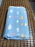 无印良品六层纱布毛巾被夏季薄款夏凉毛毯子纯棉儿童婴儿午睡盖毯四季通用 彩云蓝【A婴儿级 宝宝安心用】 120*150cm【宝宝盖毯 全棉面料】 实拍图