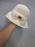 夏天妈妈防晒遮阳帽中老年人帽子女士草帽中年大檐沙滩帽老人帽子 浅米色 均码（56-58CM） 实拍图
