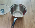 不锈钢奶锅不粘锅小奶锅无涂层热牛奶煮泡面宝宝辅食锅小汤锅 单柄加厚带盖 18cm 实拍图