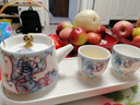 陶羽羊脂玉瓷国色天香提梁壶一壶两杯家用茶壶茶杯茶盘功夫茶具泡茶器 国色天香·白瓷提梁壶小套组 实拍图