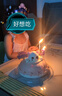 元祖生日蛋糕同城配送 当日送达新鲜儿童鲜奶蛋糕动物奶油表白星座 喵喵星球（铲屎官福利） 6号（1-2人食用） 实拍图
