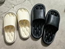 洁丽雅买一送一踩屎感拖鞋女夏季室内家居情侣浴室洗澡防滑防臭凉拖鞋男 白色+黑色 38-39 女+男44-45 实拍图