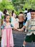 罗蒙男童汉服套装中秋唐装儿童中国风古装国学毕业演出服 绿色120 实拍图