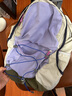 星昔户外双肩包撞色登山包超复古轻小书包轻便旅行包轻薄徒步小背包 紫色（大号） 实拍图