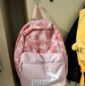 彪马（PUMA）通勤旅行大容量黑色双肩背包男女运动学生书包078046 荷花粉-印花-04 OSFA/均码 实拍图