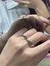戚小米刻字情侣戒指男女款一对对戒男女开口结求订婚新年节实用生日礼物 情侣一对 实拍图