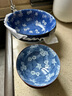 美浓烧（Mino Yaki）日本进口拉面碗日式高脚汤碗青花瓷水果沙拉碗复古拌面碗家用大碗 古纹春秋纹 实拍图