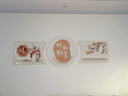 优尚艾诺简约新中式三联画客厅装饰画沙发背景墙挂画卧室圆角框墙壁画轻奢 柿柿如意 70*50/70*70/70*50（2.5米沙发） 高清水晶膜画面 实拍图