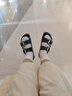 BIRKENSTOCK勃肯德国进口大扣女款牛皮革漆皮亮面Milano系踝凉鞋 黑色窄版1024211 38 实拍图