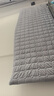 新款绒料加厚夹棉床头靠垫现代简约床头罩纯色绗缝布艺床头套全包 荷兰绒【格子款-浅灰】加厚夹棉 适用床头长1.5米【高度65cm内】 实拍图