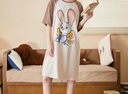 果壳（Gukoo）疯狂动物城睡衣女夏兔子睡裙大码宽松可外穿家居服B女神节 核桃卡朱迪睡裙 XL 实拍图