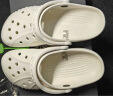 卡骆驰crocs洞洞鞋贝雅男鞋女鞋轻便耐磨一脚蹬拖鞋休闲鞋|10126 白-100 39 (240mm) 实拍图