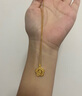 萃华金店足金999转动花朵套链黄金项链送礼物七夕告白送女友老婆节日礼物 约6g（克重少退多补） 实拍图