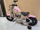暴风骑士儿童电动摩托车两轮电动车3-12岁童车代步车电动平衡车复古小电摩 尊享版【换电APP声效】梦幻粉 实拍图