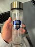 富光玻璃水杯子高硼硅双层玻璃杯加厚防烫办公车载带茶隔茶水分离泡茶 商务本色400ml 实拍图