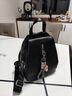 稻草人（MEXICAN）双肩包女2025新款韩版学院风学生书包文艺通勤背包生日礼物送女友 黑色 实拍图