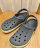 卡骆驰crocs洞洞鞋贝雅卡骆班轻便耐磨一脚蹬休闲鞋|205089 石板灰/青柠绿-0GX 43 (270mm) 实拍图