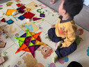 菠萝树炫彩磁力片早教宝宝启智拼装积木玩具彩窗高级桌游亲子互动 经典款：【108片】炫彩磁片 实拍图