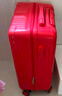 袋鼠（KANGAROO）行李箱男大容量拉杆箱商务出差万向轮密码箱高颜值拉链登机旅行箱 中国红【复古直角拉链款】 26英寸 【长途旅行】 实拍图
